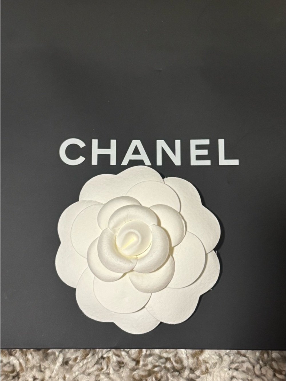 Handcrafted Chanel White Camellia Convert to Brooch